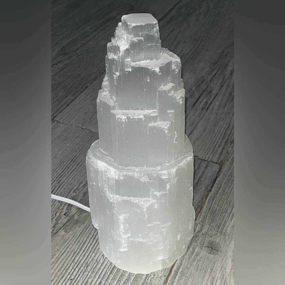 Selenite Tower Lamp